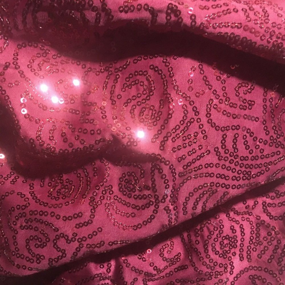 Red sequined FABRIC  32 x 31 " Jo Ann Fabrics. New